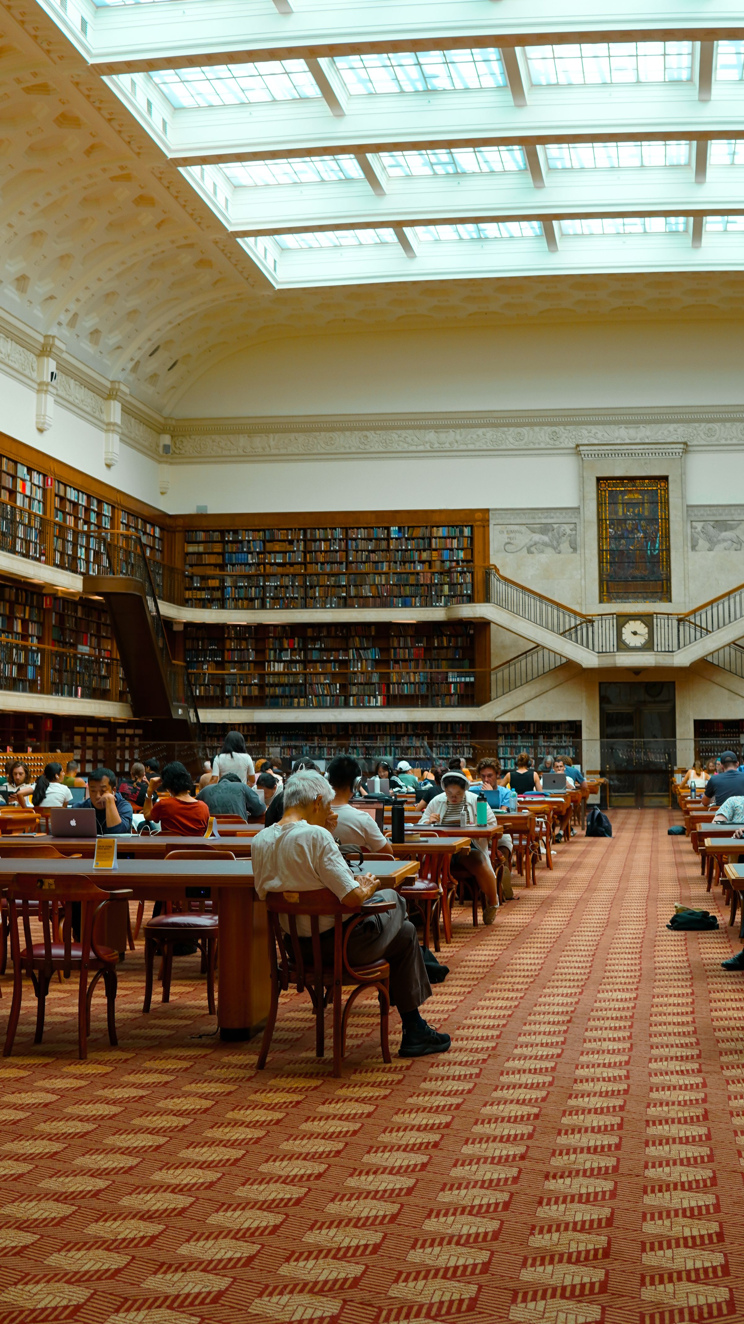 A large library reading hall
